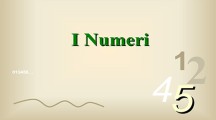 I Numeri I Numeri